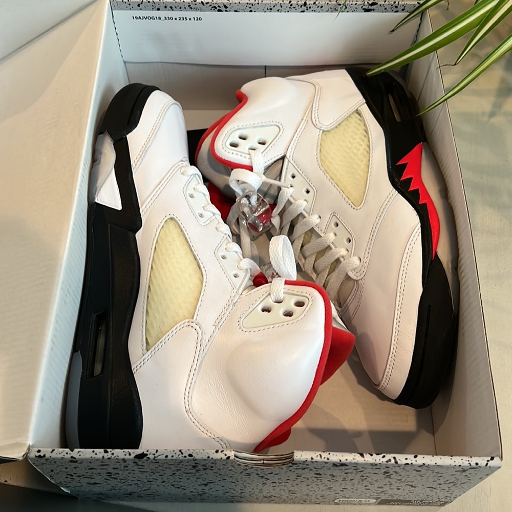 Nike Air Jordan 5 Retro “Fire Red” Sneakers - Picture 2 of 11